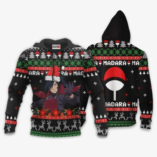 Uchiha Madara Christmas Naruto Anime 1k440 Fan Gift Stylist Unisex Cartoon Graphic Outfits Aop 3d Hoodie, Zip Hoodie 1981 Moonbestprint