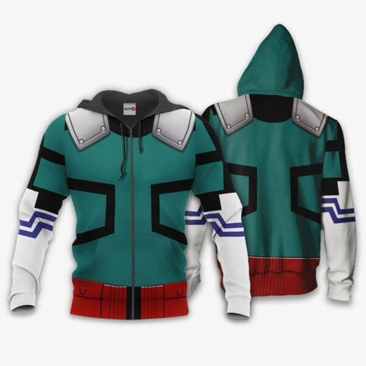 Izuku Midoriya Uniform My Hero Academia Anime 3k24 Fan Gift Stylist Unisex Cartoon 3d Hoodie Zip Hoodie 1254 Moonbestprint