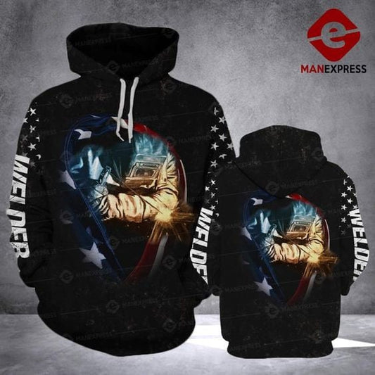 Welder Flag Tqt All Over Print Unisex Pullover Hoodie Moonbestprint