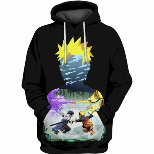 Naruto And Sasuke Final Battle Naruto Anime All Over Print 3d Hoodie Zip Hoodie Moonbestprint