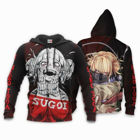 Himiko Toga Sugoi My Hero Academia Anime 3k360 Fan Gift Stylist Unisex Cartoon 3d Hoodie Zip Hoodie 531 Moonbestprint