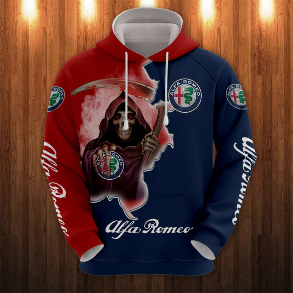 Death Alfa Romeo Car 7k399 Fan Gift Stylist Unisex Cartoon 3d Hoodie Zip Hoodie 729 Moonbestprint