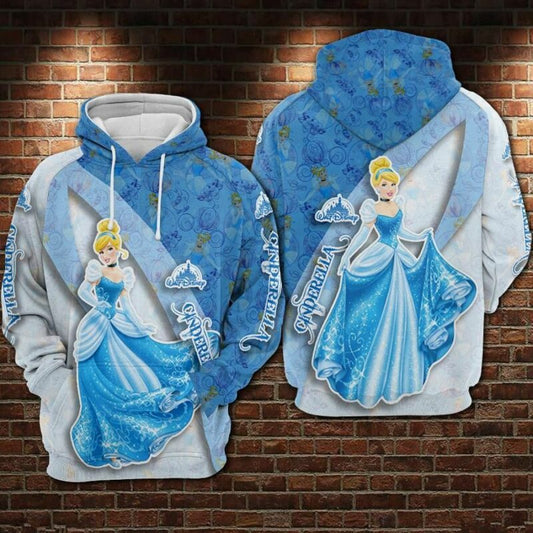 Cinderella Movies Disney Over Print 3d Hoodie Zip Hoodie Moonbestprint