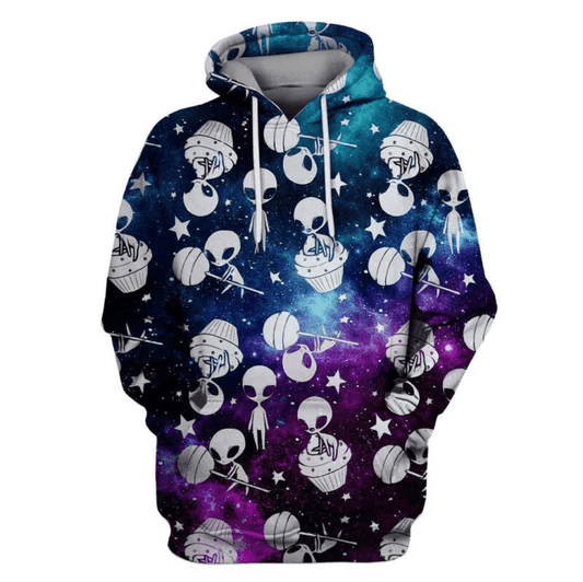 Alien Hoodie Alien Cupcake Candy Pattern 3d Hoodie Zip Hoodie Moonbestprint