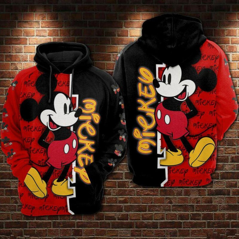 Disney Mickey Red 3d Hoodies Moonbestprint
