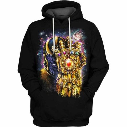 Thanos Infinite Power Over Print 3d Hoodie Zip Hoodie Moonbestprint