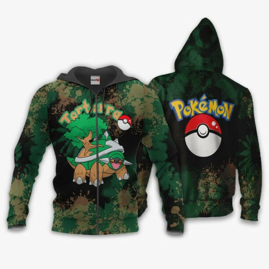 Torterra Anime Pokemon Manga Tie Dye Style 1k946 Fan Gift Stylist Unisex Cartoon Graphic Outfits Aop 3d Hoodie Zip Hoodie 2383 Moonbestprint