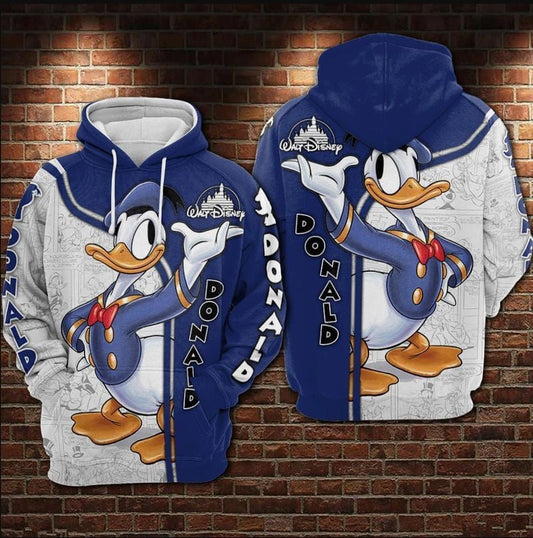 Donald Duck Over Print 3d Hoodie Zip Hoodie 67 Moonbestprint