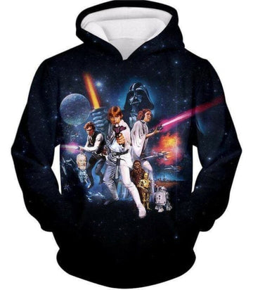 Star Wars Super Star Wars Movie Poster Promo Black, Aop Hoodie 2491 Moonbestprint