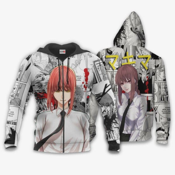 Mikima Manga Style Chainsaw Man Anime 3k55 Fan Gift Stylist Unisex Cartoon 3d Hoodie Zip Hoodie 1956 Moonbestprint