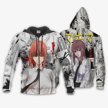 Mikima Manga Style Chainsaw Man Anime 3k55 Fan Gift Stylist Unisex Cartoon 3d Hoodie Zip Hoodie 1956 Moonbestprint