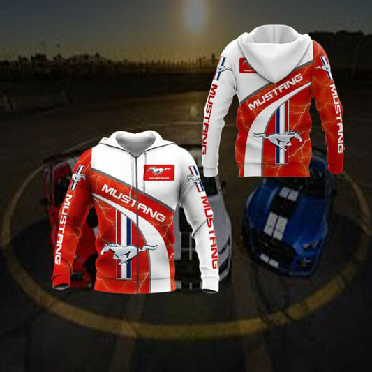 Ford Mustang Luxury Car 8k200 Fan Gift 3d Zip Hoodie Hoodie Ii0 44 Moonbestprint