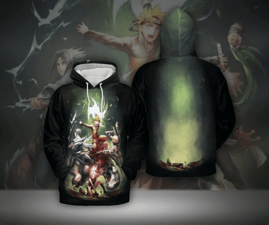 Naruto Characters Anime Fan Gift, Stylist Unisex Cartoon Graphic Outfits Aop Hoodie, Zip Hoodie 1877 Moonbestprint