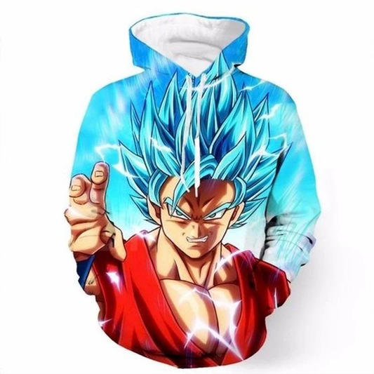 Goku Super Saiyan God Blue Power 3d Hoodie Moonbestprint