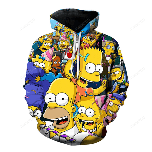 The Simpsons 3d All Over Print Hoodie, Zip-up Hoodie Moonbestprint