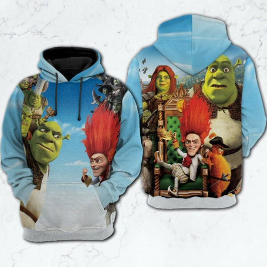Shrek Dreamworks Animation Fan Gift, Shrek Dreamworks Animation Aop Hoodie, Zip Hoodie, Fleece Jacket 1842 Moonbestprint