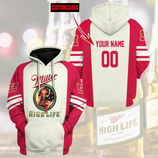 Miller High Life Personalized 3d Hoodie 2208 Moonbestprint