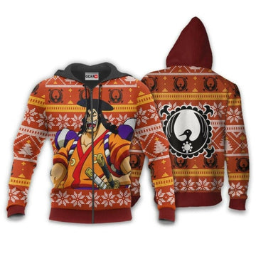 Kozuki Oden Ugly Christmas Sweater One Piece Anime 1k497 Fan Gift Stylist Unisex Cartoon Graphic Outfits Aop 3d Hoodie, Zip Hoodie 1526 Moonbestprint