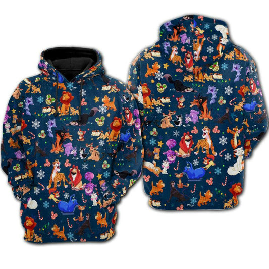 Disney All Cat Characters 3d Hoodie Zip Hoodie Moonbestprint