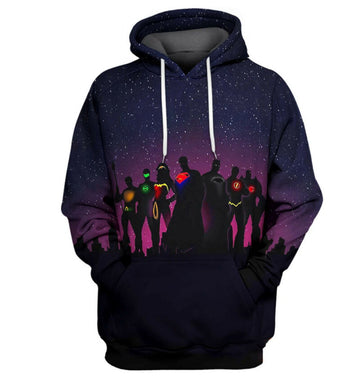 Dc Heroes Galaxy 3d Hoodie Zip Hoodie Moonbestprint