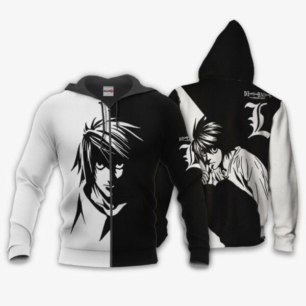 Death Note Hoodie L Lawliet Anime 3k458 Fan Gift Stylist Unisex Cartoon 3d Hoodie Zip Hoodie 407 Moonbestprint