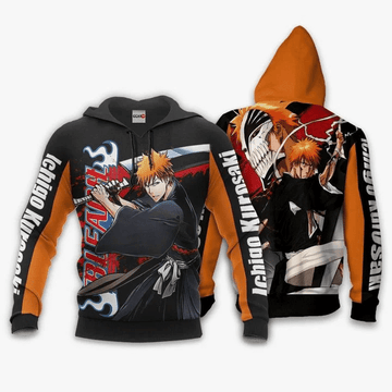 Ichigo Kurosaki Anime Manga Bleach 1 For Men And Women 3d Hoodie Zip Hoodie Moonbestprint