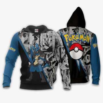 Lucario Anime Pokemon Manga 1k787 Fan Gift Stylist Unisex Cartoon Graphic Outfits Aop 3d Hoodie Zip Hoodie 1715 Moonbestprint