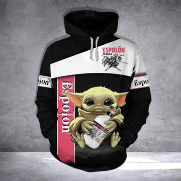 Espolon Logo Baby Yoda Star Wars All Over Printed 3d Hoodie Moonbestprint