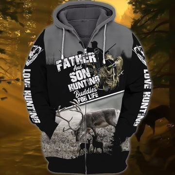 Father's Day Father And Son Hunting Buddies For Life Love Hunting 1 For Men And Women 3d Hoodie Zip Hoodie Moonbestprint