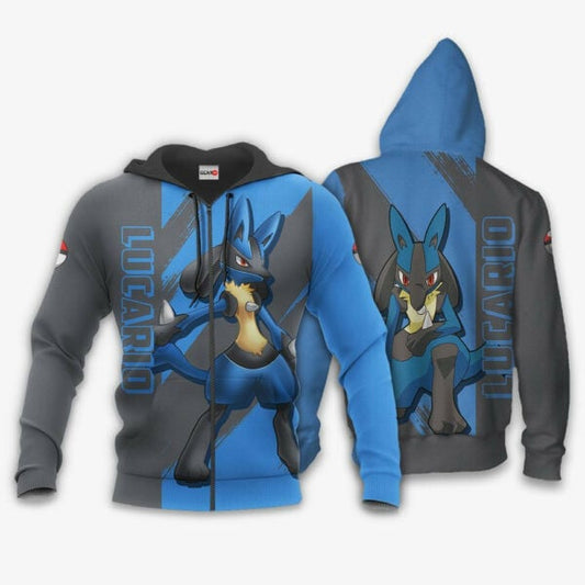 Lucario Anime Pokemon Manga 1k839 Fan Gift Stylist Unisex Cartoon Graphic Outfits Aop 3d Hoodie Zip Hoodie 1211 Moonbestprint
