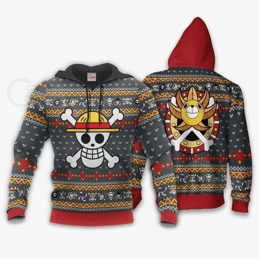 One Piece Ugly Christmas Straw Hat Priate Xmas Anime Manga For Men And Women 3d Hoodie Zip Hoodie Moonbestprint