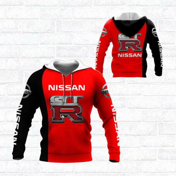 Nissan Gtr Black And Red All Over Print Hoodie, Zip Hoodie 180 2440 Moonbestprint