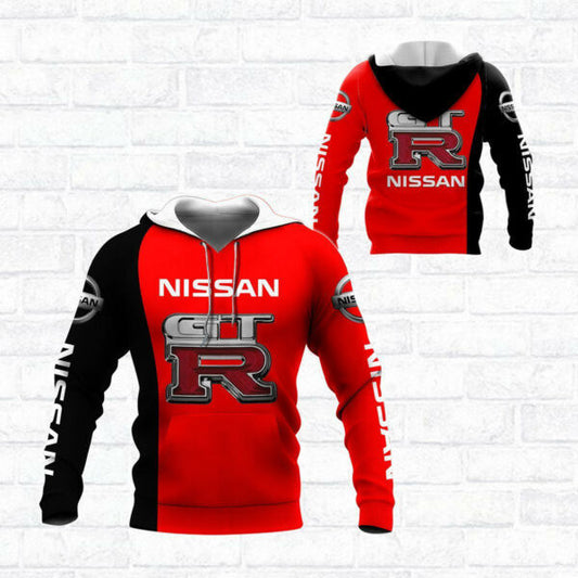 Nissan Gtr Black And Red All Over Print Hoodie, Zip Hoodie 180 2440 Moonbestprint