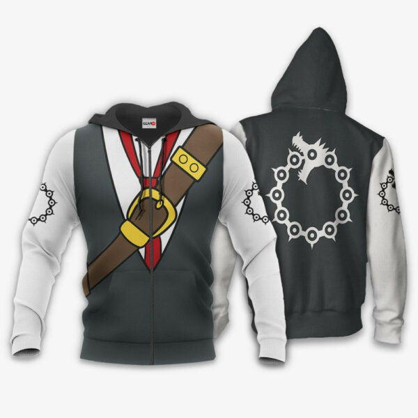 Seven Deadly Sins Meliodas Uniform Costume Anime 3k365 Fan Gift Stylist Unisex Cartoon 3d Hoodie Zip Hoodie 2860 Moonbestprint