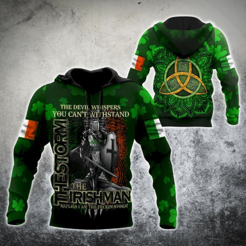 Irish St Patrick Day The Storm The Irish Man All Over Printing 3d Hoodie Moonbestprint