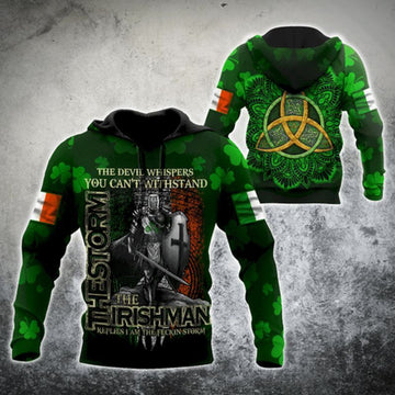 Irish St Patrick Day The Storm The Irish Man All Over Printing 3d Hoodie Moonbestprint
