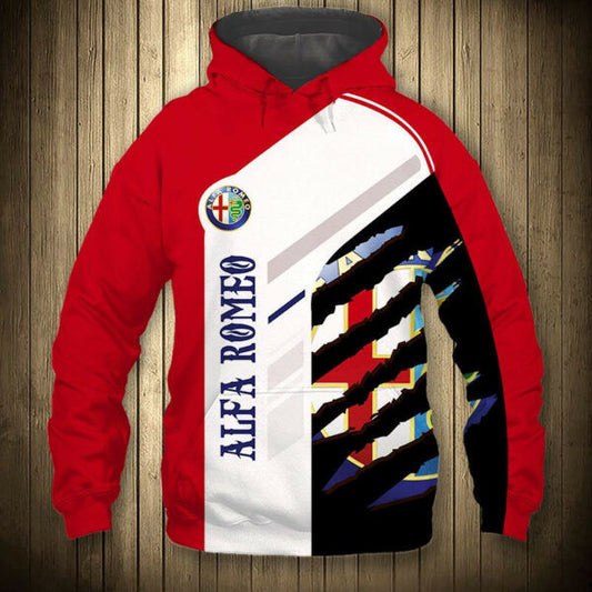 Alfa Romeo Luxury Sport Car 5k446 Fan Gift Stylist Unisex Cartoon 3d Hoodie Zip Hoodie 1102 Moonbestprint