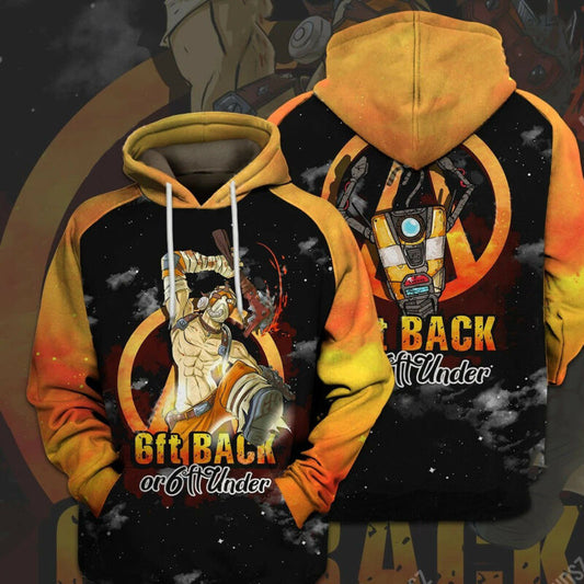 Borderlands Unisex Hoodie 6ft Back Or Under Krieg 3d Hoodie Zip Hoodie Moonbestprint