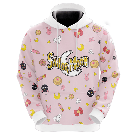 Sailor Moon Hoodie Usagi Tsukino Sailor Moon Items Cute Pink 3d Hoodie Zip Hoodie Moonbestprint