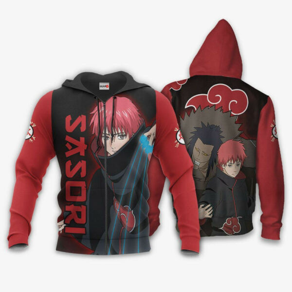 Akatsuki Sasori Naruto Anime 3k376 Fan Gift Stylist Unisex Cartoon 3d Hoodie Zip Hoodie 739 Moonbestprint