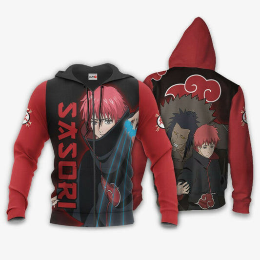 Akatsuki Sasori Naruto Anime 3k376 Fan Gift Stylist Unisex Cartoon 3d Hoodie Zip Hoodie 739 Moonbestprint