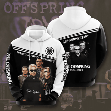 The Offspring 36th Anniversary 1984 2020 Signature Design Gift For Fan Custom 3d Hoodie All Over Printed Hoodie Moonbestprint