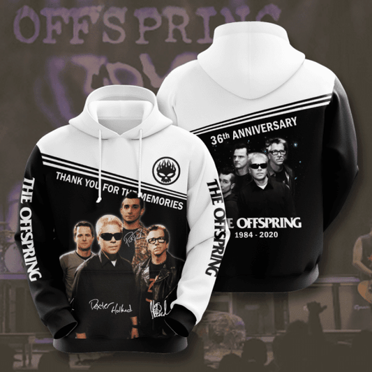 The Offspring 36th Anniversary 1984 2020 Signature Design Gift For Fan Custom 3d Hoodie All Over Printed Hoodie Moonbestprint