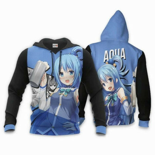 Aqua Anime Manga Konosuba God?s Blessing On This Wonderful World Aop Hoodie 1578 Moonbestprint