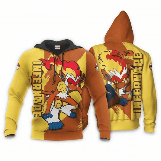 Pokemon Infernape Anime Manga For Men And Women 3d Hoodie Zip Hoodie Moonbestprint