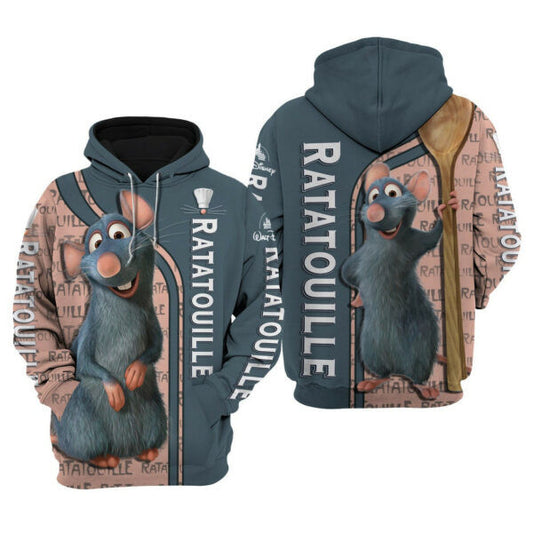 Remy Mouse Ratatouille Disney Fan Gift, Stylist Unisex Cartoon Graphic Outfits Aop Hoodie, Zip Hoodie 2782 Moonbestprint