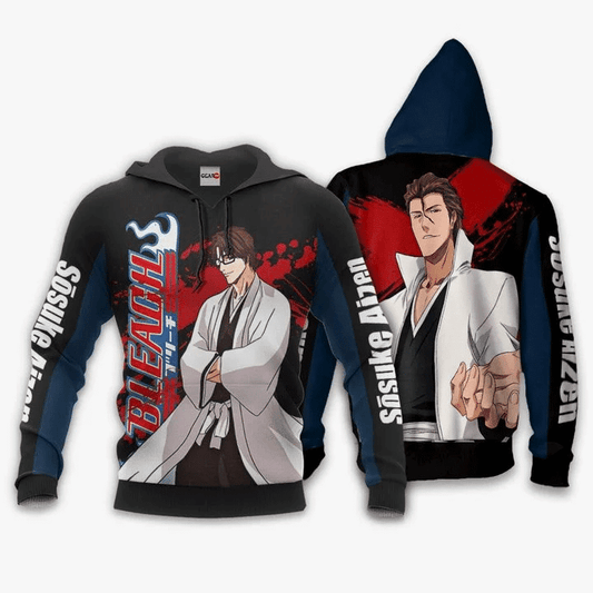 Sosuke Aizen Anime Manga Bleach For Men And Women 3d Hoodie Zip Hoodie Moonbestprint