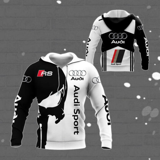 Skull Audi Sport Luxury Car 8k313 Fan Gift 3d Zip Hoodie Hoodie Ii0 1788 Moonbestprint