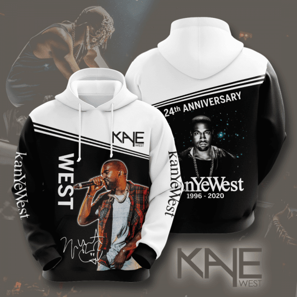 Kanye West 24th Anniversary 1966 2020 Signature Design Gift For Fan Custom 3d Hoodie All Over Printed Hoodie Moonbestprint