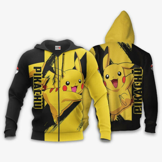 Pikachu Anime Pokemon Manga 1k842 Fan Gift Stylist Unisex Cartoon Graphic Outfits Aop 3d Hoodie Zip Hoodie 2693 Moonbestprint